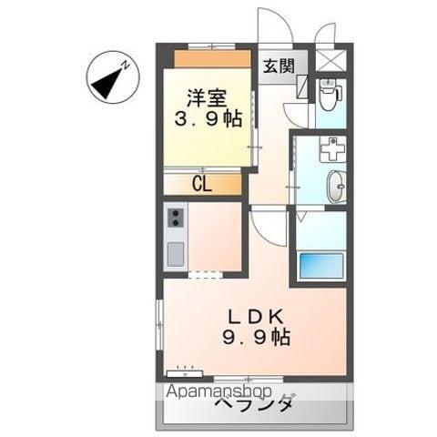 MARUSAN&SUNRISEⅢ(1LDK/2階)の間取り写真