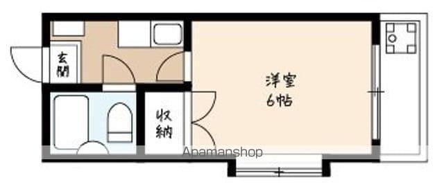 グレース河辺(1K/3階)の間取り写真