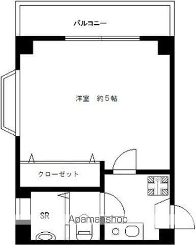 レイディアンス(1K/2階)の間取り写真