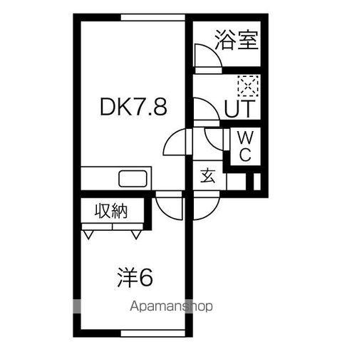 ベルヴィー Ⅰ(1DK/3階)の間取り写真