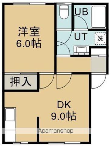 貴光ハイツⅡ(1DK/2階)の間取り写真