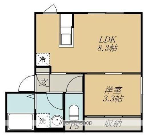リヨンドール宮城野原(1LDK/3階)の間取り写真