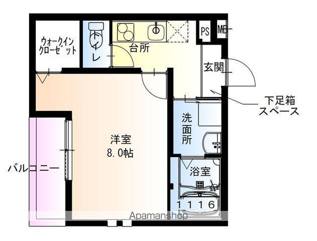 フジパレス湊ノース(1K/1階)の間取り写真