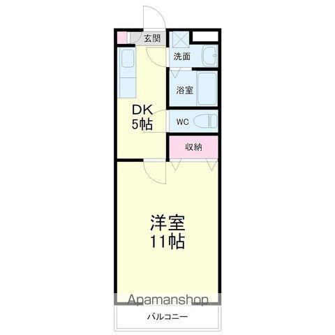 マスカット・S(1DK/1階)の間取り写真