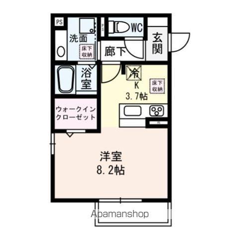 シャルマントリシティ3(ワンルーム/2階)の間取り写真