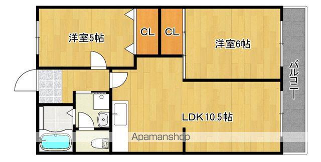 寿マンション1号館(2LDK/3階)の間取り写真