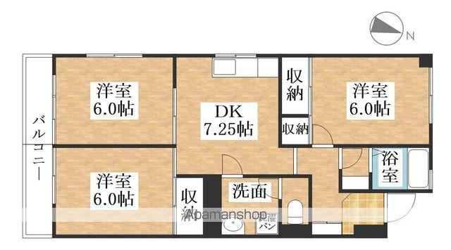 八筋コーポイトー(3DK/3階)の間取り写真