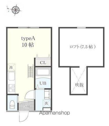 アーリーガーデン横濱山手Ⅱ(ワンルーム/1階)の間取り写真