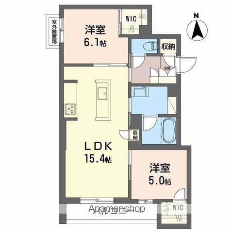 シャーメゾンエスペランサ都島Ⅱ(2LDK/3階)の間取り写真