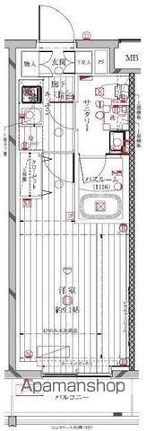 レガリス中野鷺宮(1K/2階)の間取り写真