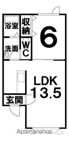 RITERAⅡ(1LDK/2階)の間取り写真