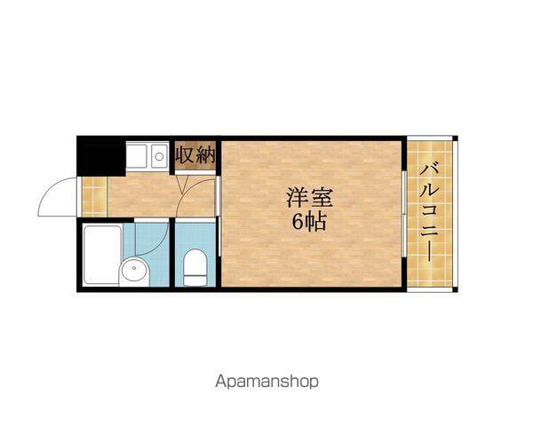 ロータリーマンション平代町(1K/1階)の間取り写真