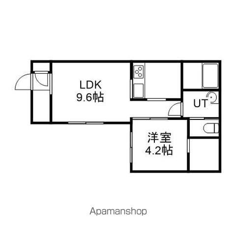 南郷通14丁目北 MS(1LDK/3階)の間取り写真
