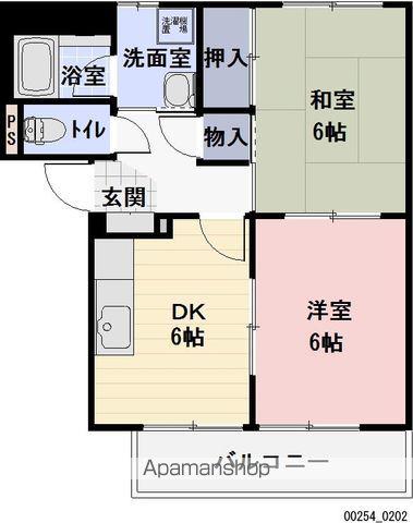 Kハイツ南彦根(2DK/2階)の間取り写真