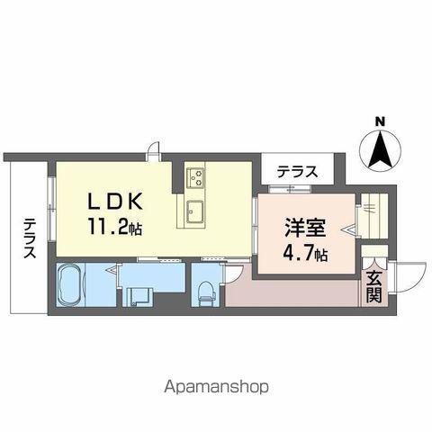 ハルミエール Ⅱ(1LDK/1階)の間取り写真