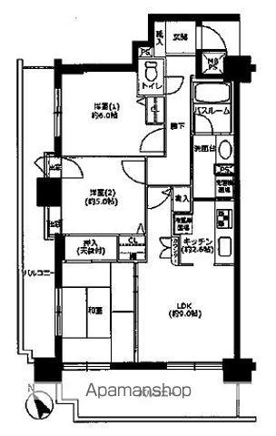 ライオンズステーションプラザ南阿佐ヶ谷(3LDK/5階)の間取り写真