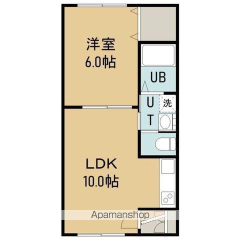 ピュアパレス桔梗(1LDK/2階)の間取り写真