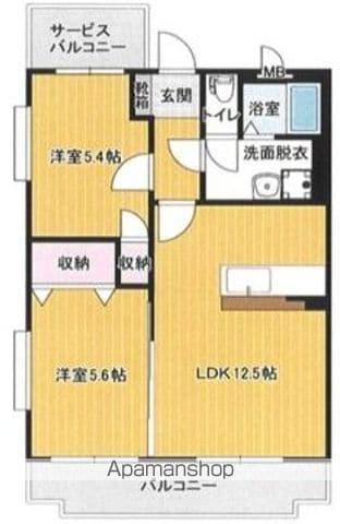 グランファーレ(2LDK/3階)の間取り写真