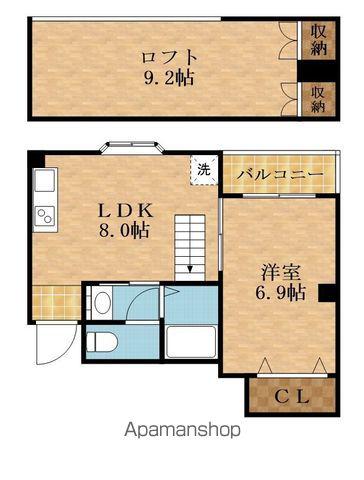 CASA新森(1LDK/4階)の間取り写真