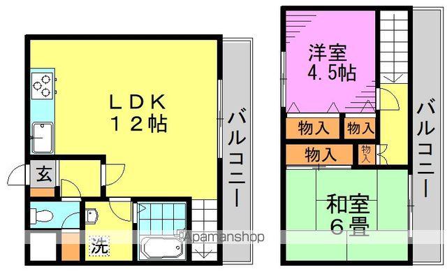 サンパレス(2LDK/6階)の間取り写真