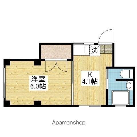 アルトヴェールⅡ(1K/4階)の間取り写真