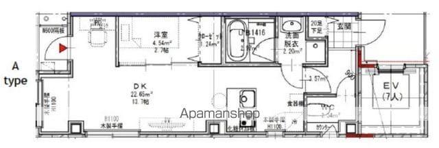 小川町1163ビル(1LDK/5階)の間取り写真