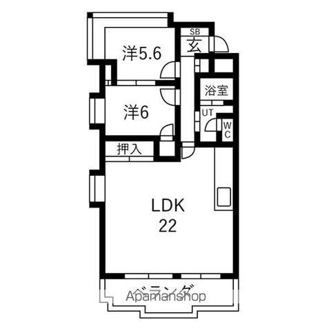 メゾン アモール(2LDK/1階)の間取り写真
