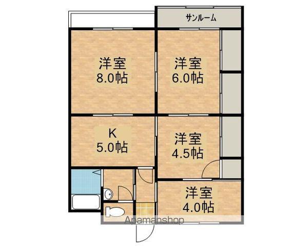 ハイツグリーンゲーブルズ(4K/1階)の間取り写真