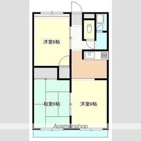 新助マンション(3DK/2階)の間取り写真