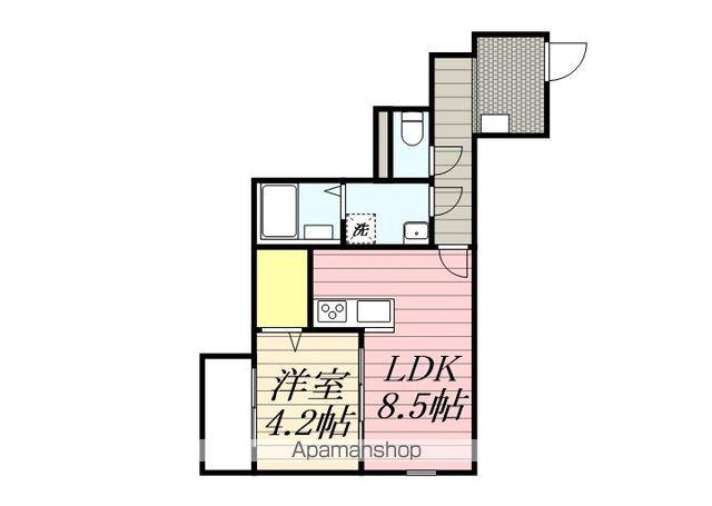 ジールクレスト(1LDK/1階)の間取り写真