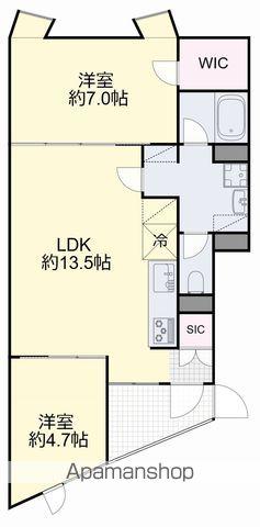 ETENA中仙道西 北棟(2LDK/2階)の間取り写真