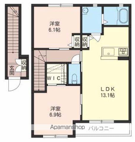 シャーフ・ベルクⅡ(2LDK/2階)の間取り写真