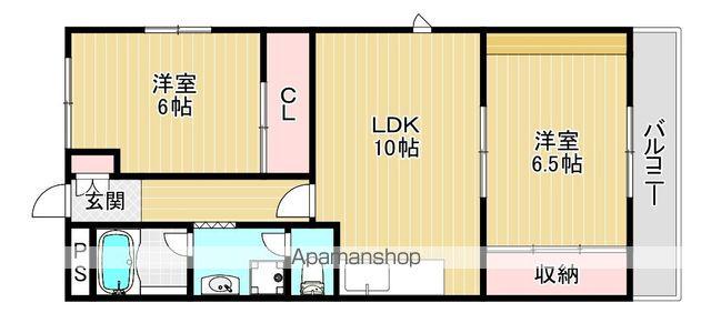 サンヒルズ光明池(2LDK/3階)の間取り写真