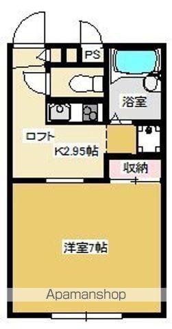 エーデルハイツ(1K/1階)の間取り写真