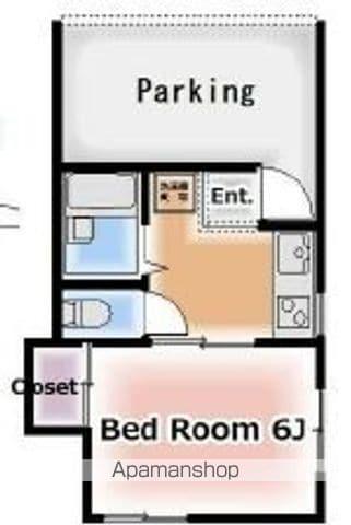 コーポアルクス(1K/1階)の間取り写真