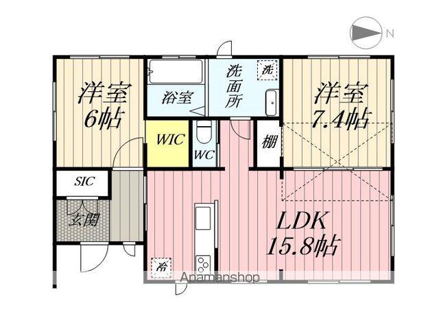 武蔵野線 越谷レイクタウン駅 徒歩13分 1階建 築10年(2LDK)の間取り写真
