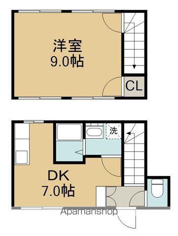 東海道本線 木曽川駅 徒歩22分 2階建 築30年(1DK)の間取り写真