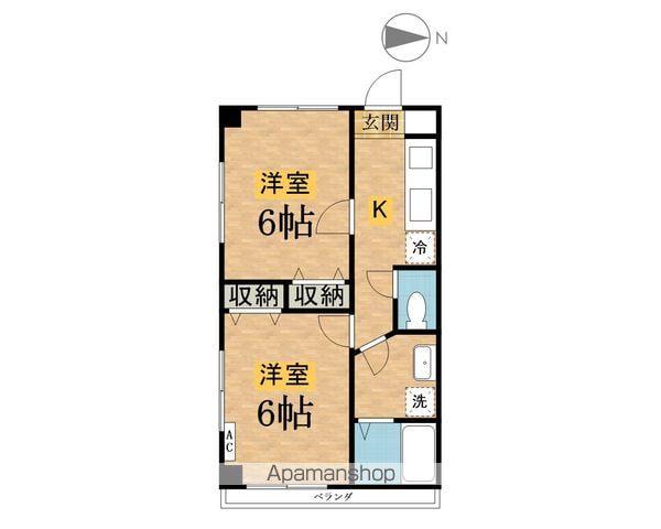 今野ビル(2K/3階)の間取り写真