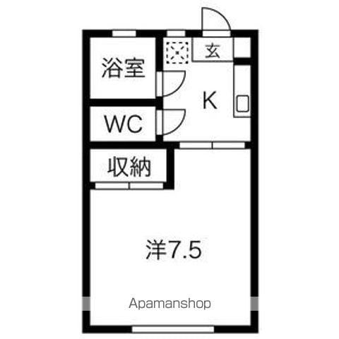 パレルSAITO(1K/1階)の間取り写真