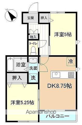 BONNE MAISON 泉(2DK/1階)の間取り写真