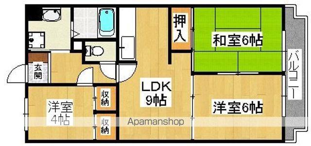 エトワールキタノ(3DK/2階)の間取り写真