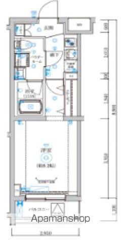 REGOLITH板橋本町(1K/3階)の間取り写真
