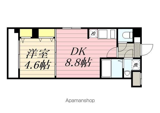 プリファード幕張(1DK/3階)の間取り写真