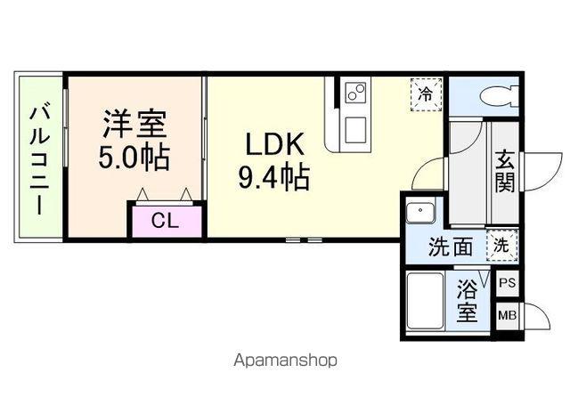 フジパレス住吉遠里小野5番館(1LDK/2階)の間取り写真