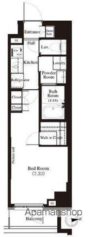 アーバンパーク江古田の森(1K/4階)の間取り写真