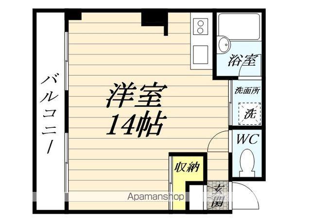 サンクレージュ横浜(ワンルーム/1階)の間取り写真