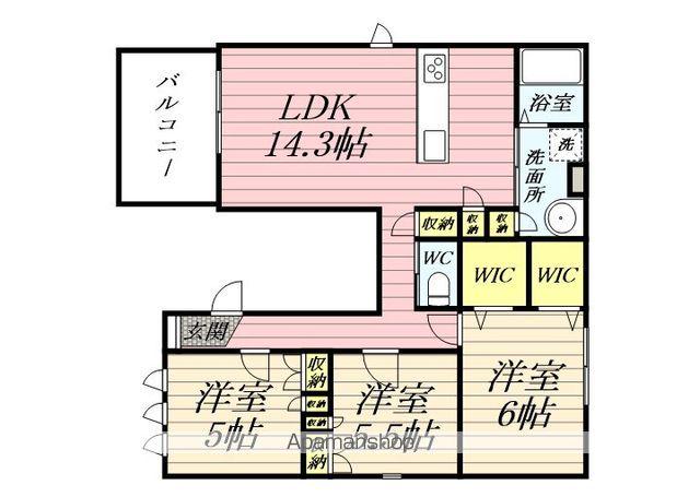FONTAINE BLEAU(3LDK/2階)の間取り写真