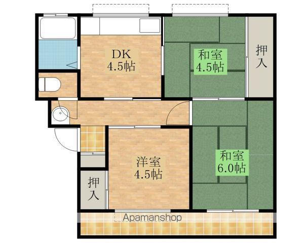 桜ヶ丘マンション(3DK/2階)の間取り写真