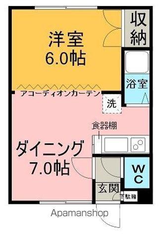 コーポエレガンス(1DK/1階)の間取り写真