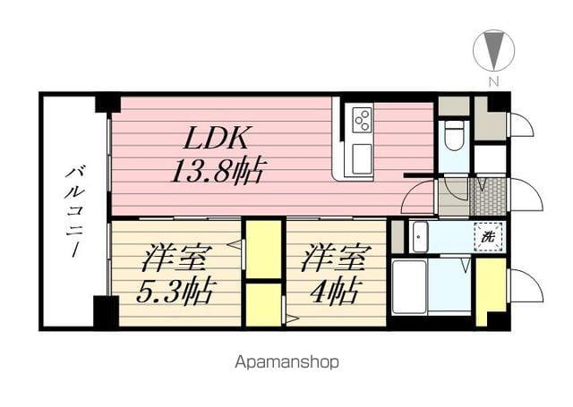 エルグランド春日(2LDK/1階)の間取り写真